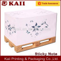 sticky note with wooden pallet manufacturer, sticky memo pad supplier, paper sticky cube on pallet, peel and stick note set